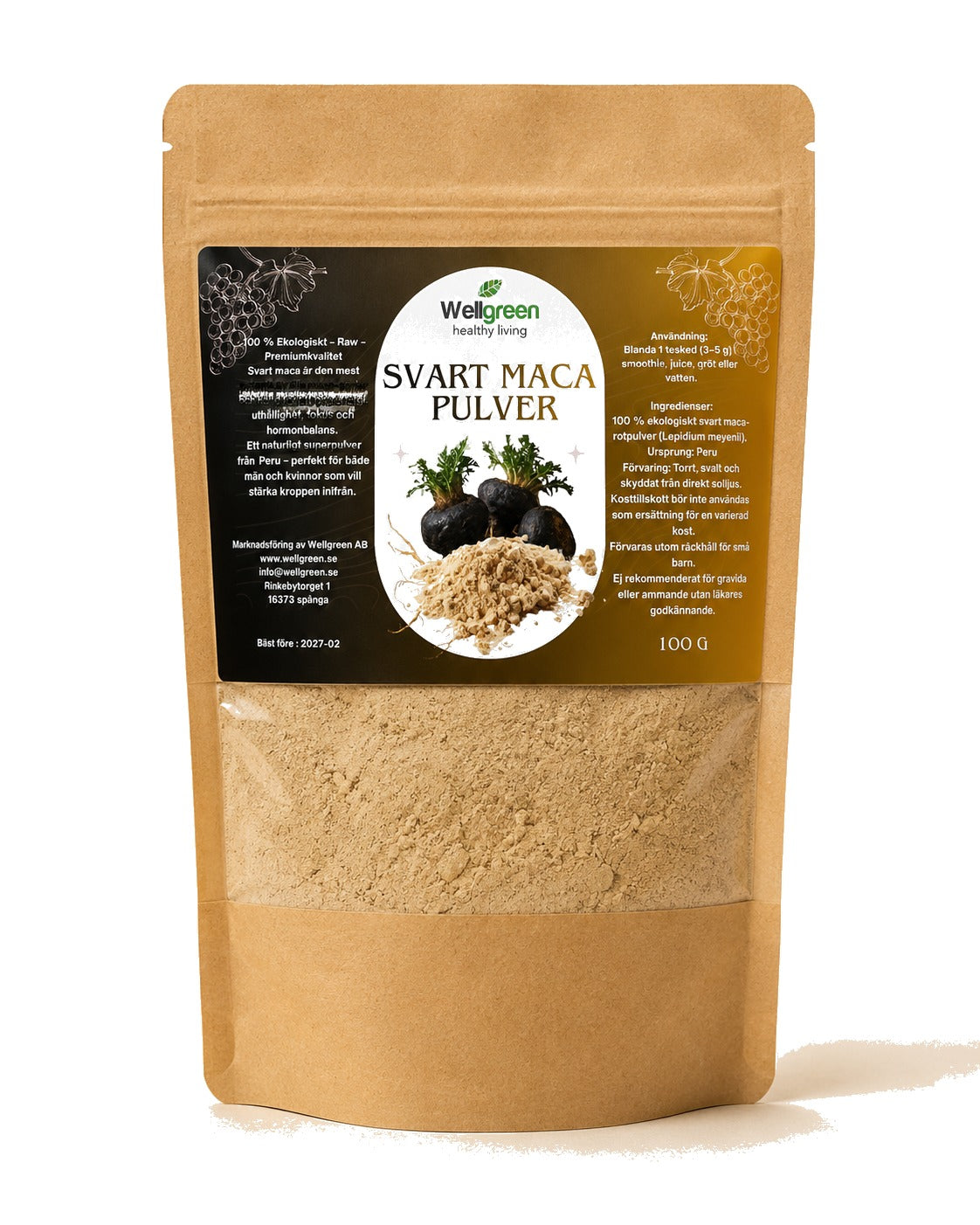 Svart Maca Pulver 100g